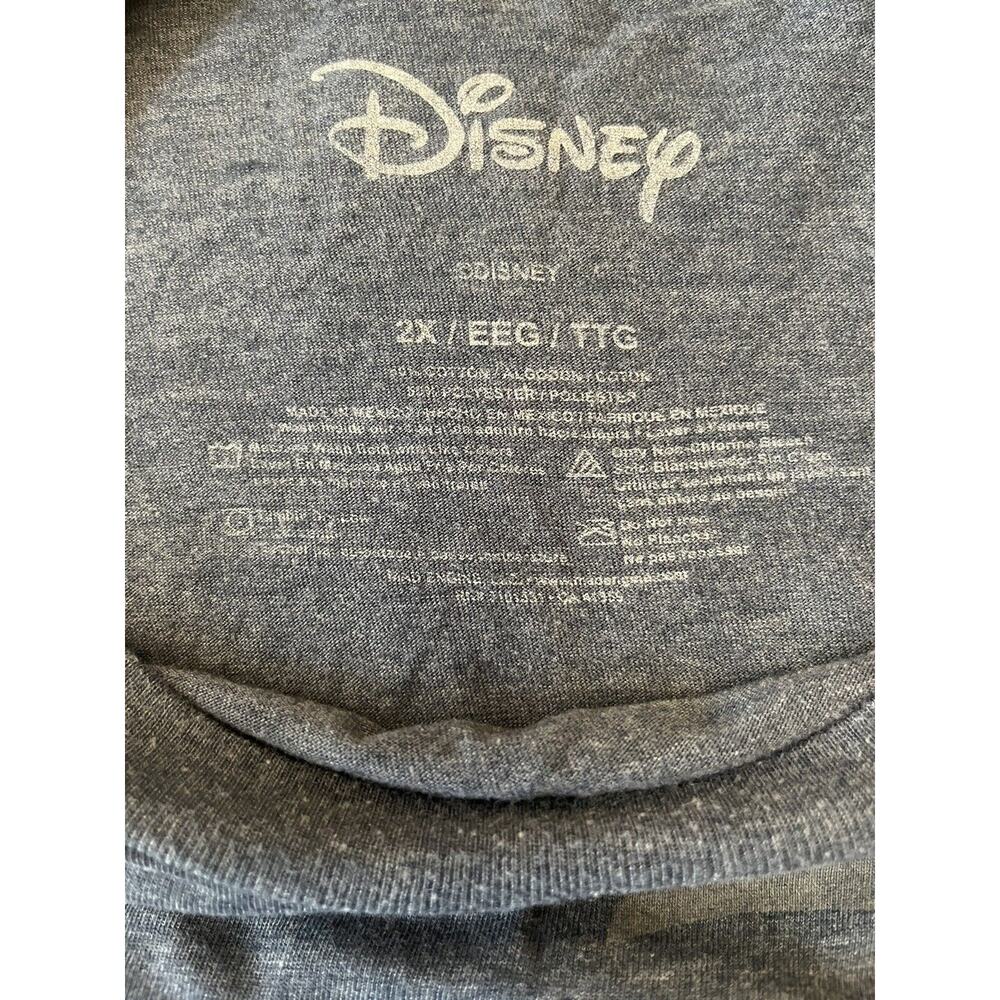 Donald Duck Disney Adult T-Shirt Gray XXL Super Mad Jumping Donald Cotton Blend - Picture 6 of 6